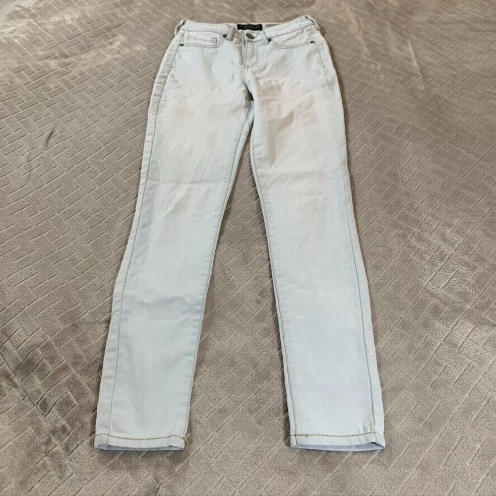 Aeropostale Womens 0 Denim Jeans Blue Skinny High Waisted Jegging Light Wash